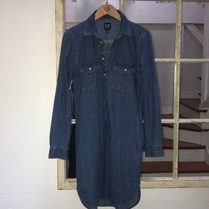 Denim shirt dress
